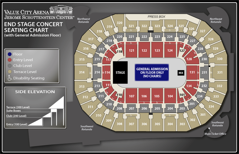 seating charts schottenstein center seating charts schottenstein center