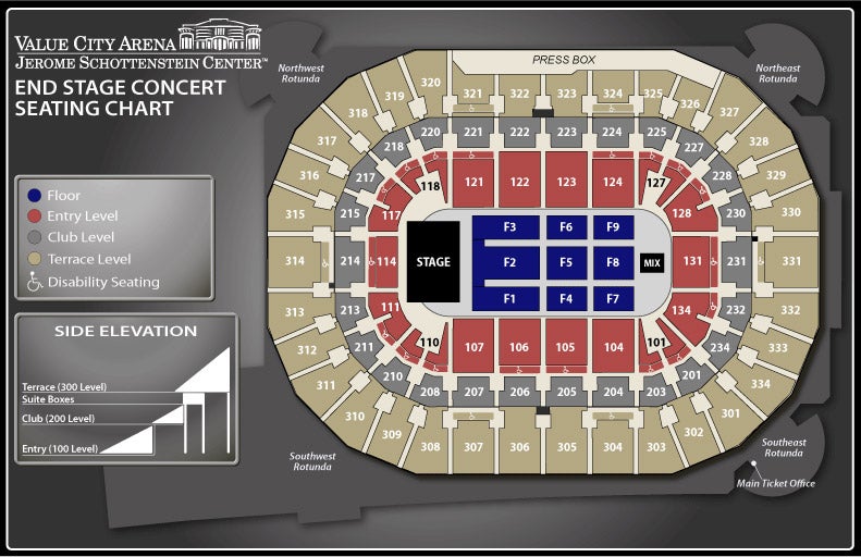 Value City Arena Seating Chart With Seat Numbers